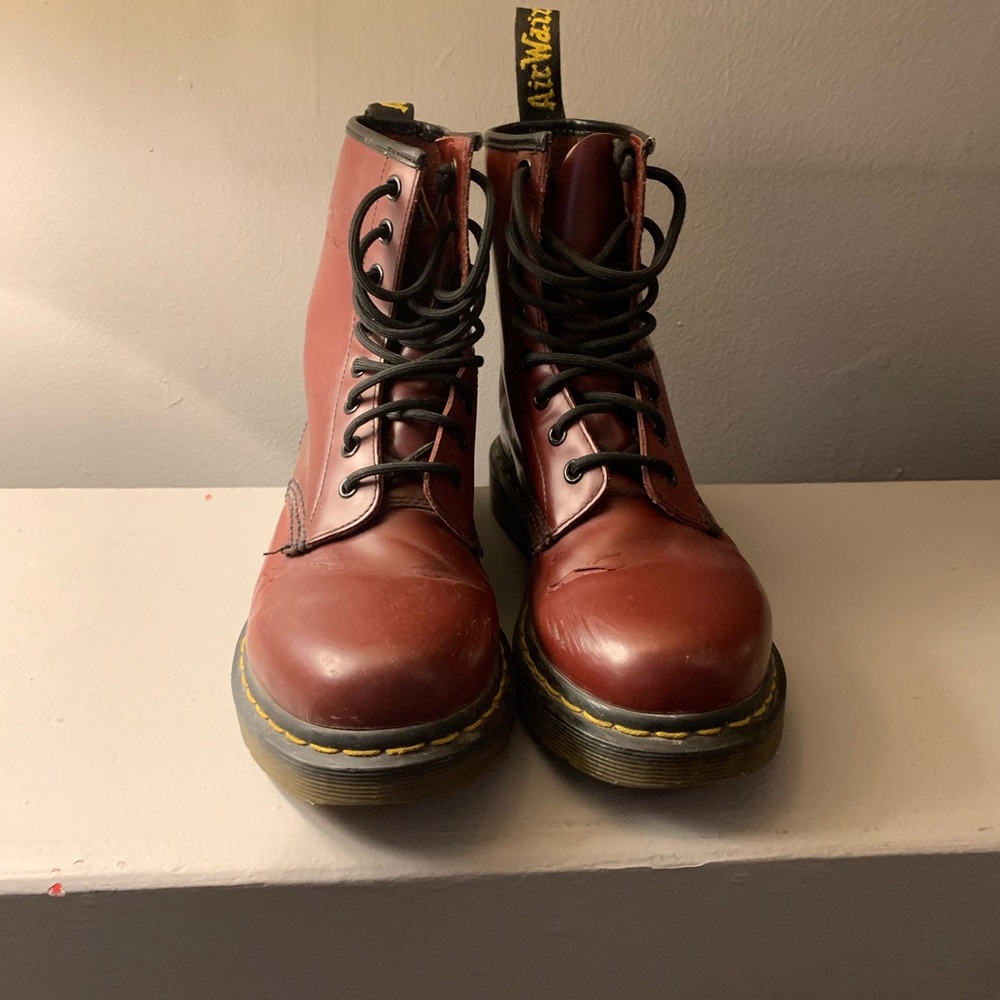 Maroon Doc Martens 1460